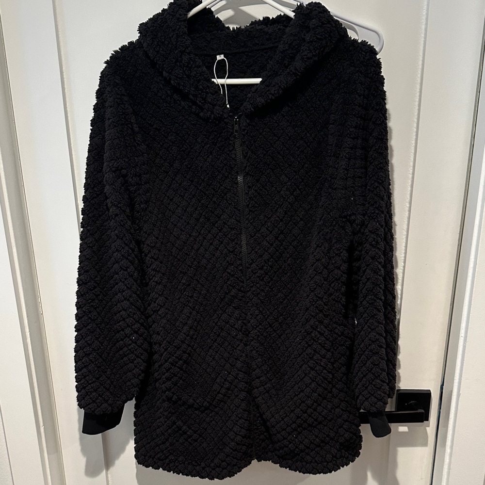Cozy Black Hooded Jacket